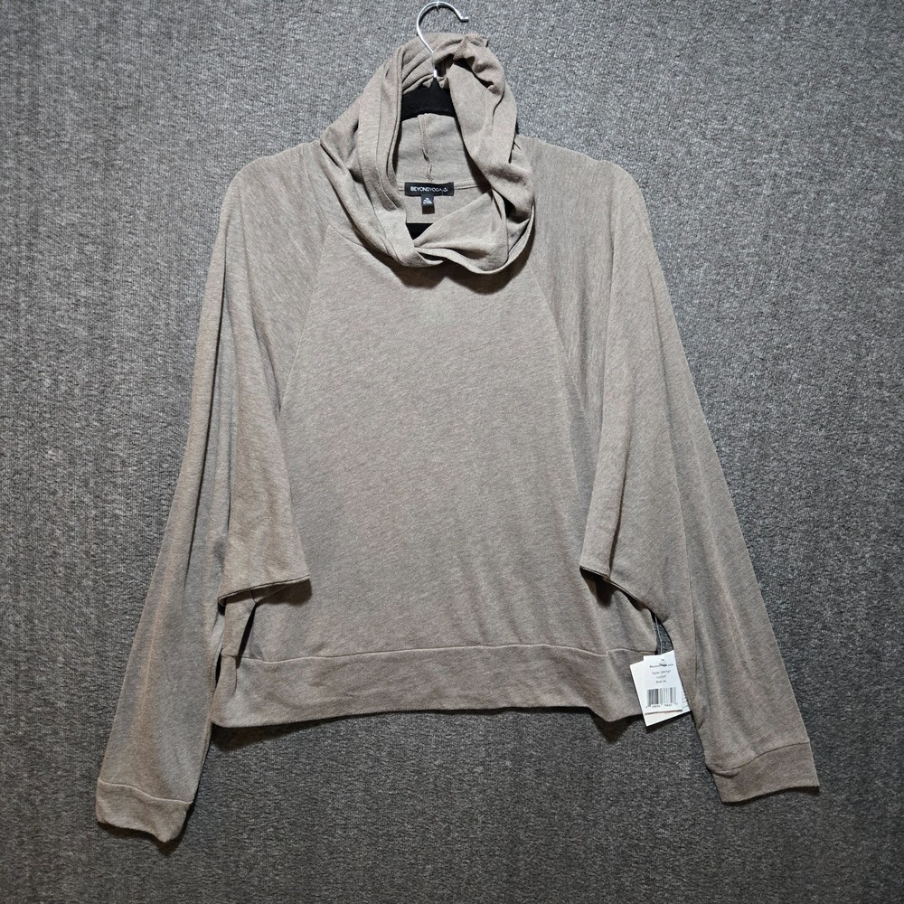 Beyond Yoga Never Been Hoodie Lightweight Stretch Brown Sz XL NWT